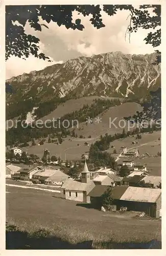 AK / Ansichtskarte Oberjoch Teilansicht mit den Alpen Kat. Bad Hindelang