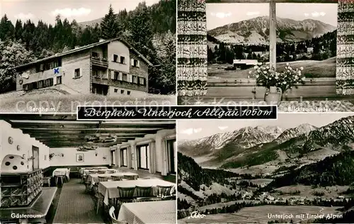 AK / Ansichtskarte Unterjoch Bergheim Blick zum Iseler Panorama Gaesteraum Kat. Bad Hindelang