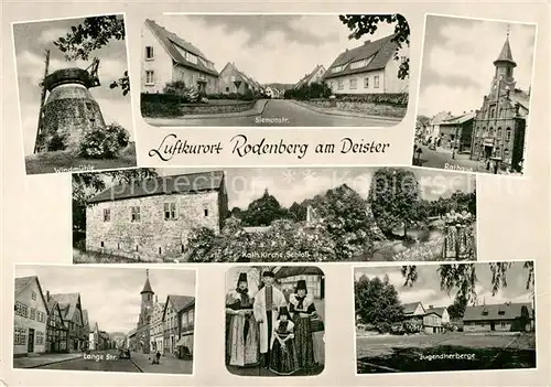 AK / Ansichtskarte Rodenberg Deister Windmuehle Siemonstr Rathaus Kath Kirche Schloss Lange Str Jugendherberge Kat. Rodenberg
