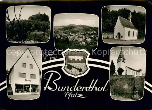 AK / Ansichtskarte Bundenthal Panorama Kapelle Fachring Geschaeft Kirche Kat. Bundenthal