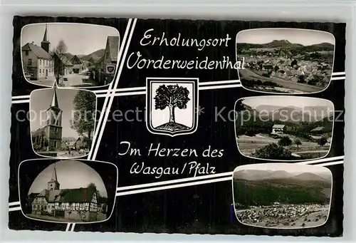 AK / Ansichtskarte Vorderweidenthal Kirche Dorfmotive Panorama Kat. Vorderweidenthal