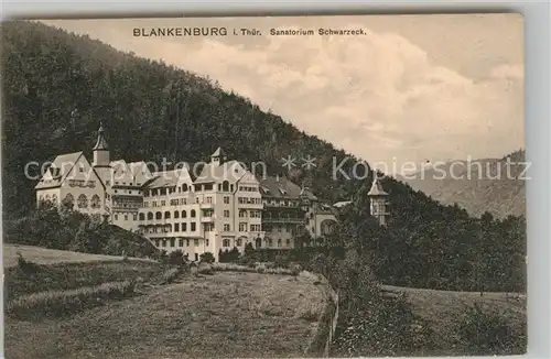 AK / Ansichtskarte Bad Blankenburg Sanatorium Schwarzeck Kat. Bad Blankenburg