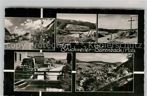 AK / Ansichtskarte Bruchweiler Baerenbach Ortsmotive Kreuz Stauwehr Panorama Kat. Bruchweiler Baerenbach