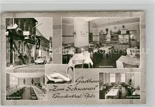 AK / Ansichtskarte Bundenthal Gasthaus zum Schwanen Gastraum Speisesaal  Kat. Bundenthal