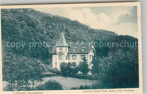 AK / Ansichtskarte Bad Bergzabern Kurhaus Pfaelzer Wald Kat. Bad Bergzabern