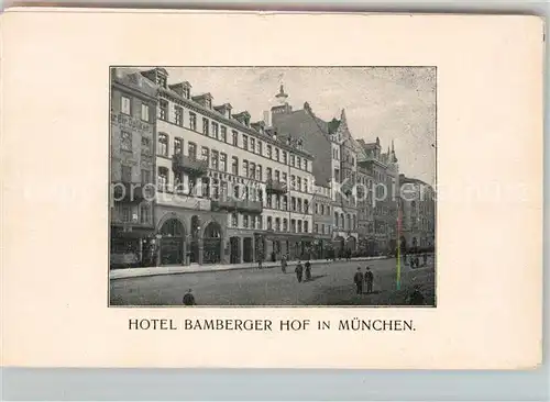 AK / Ansichtskarte Muenchen Hotel Bamberger Hof Kat. Muenchen