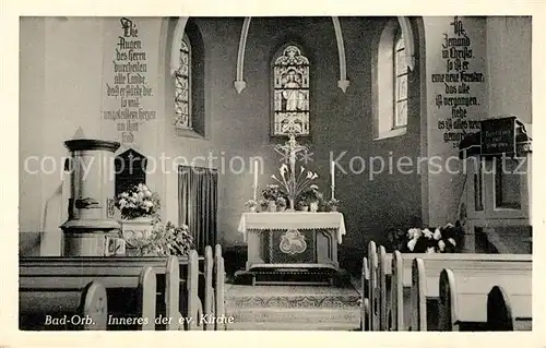 AK / Ansichtskarte Bad Orb Inneres evangelische Kirche Kat. Bad Orb