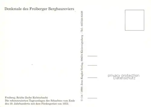 AK / Ansichtskarte Freiberg Sachsen Rekonstruierten Tagesanlagen des Schachtes  Kat. Freiberg