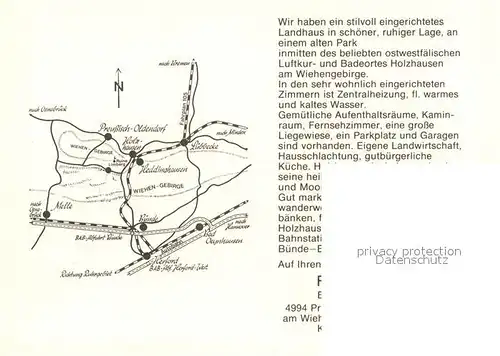 AK / Ansichtskarte Preussisch Oldendorf Landhaus Roescher Kat. Preussisch Oldendorf