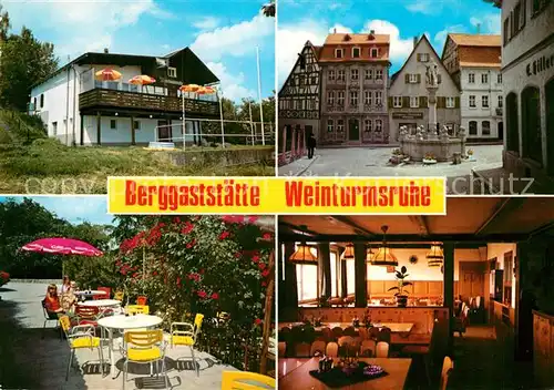 AK / Ansichtskarte Bad Windsheim Berggaststaette Weinturmsruhe Kat. Bad Windsheim