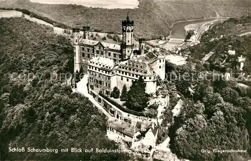 AK / Ansichtskarte Balduinstein Schloss Schaumburg Fliegeraufnahme Kat. Balduinstein
