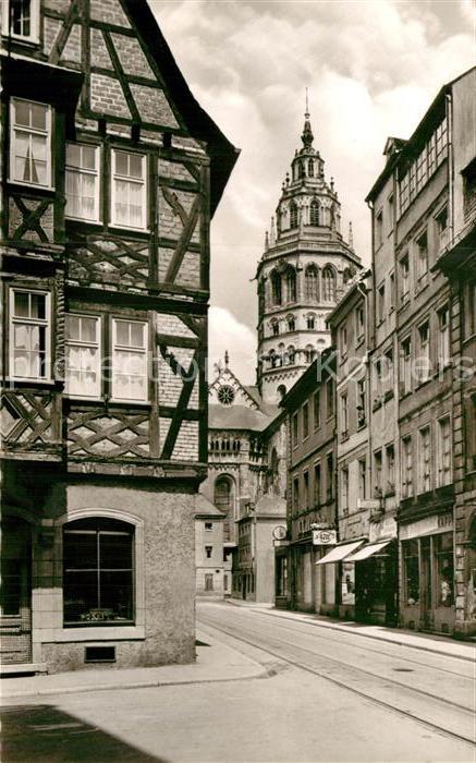 AK / Ansichtskarte Mainz Rhein Gaststaette Kirschgarten Brunnen