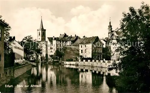 AK / Ansichtskarte Erfurt Blick zur Altstadt Partie an der Gera Kat. Erfurt