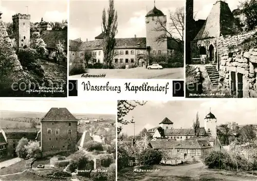 AK / Ansichtskarte Kapellendorf Wasserburg Gefaengnisturm Klosterkirche Innenhof mittelalterliche Kueche Kat. Kapellendorf