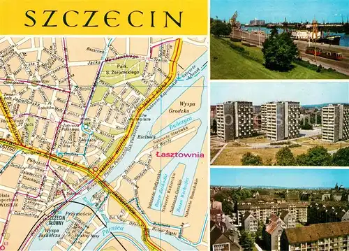 AK / Ansichtskarte Szczecin Stettin Lagplan Port Starego Miasta
