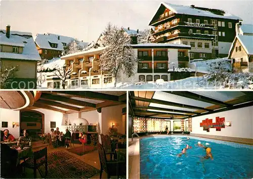 AK / Ansichtskarte Baiersbronn Schwarzwald Hotel Cafe Berghof Schwimmbad Kat. Baiersbronn