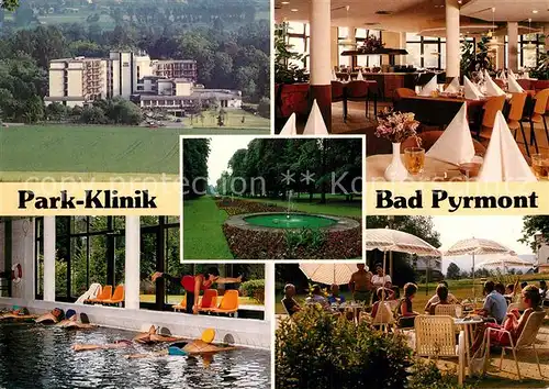 AK / Ansichtskarte Bad Pyrmont Park Klinik Schwimmbad Parkcafe Kat. Bad Pyrmont
