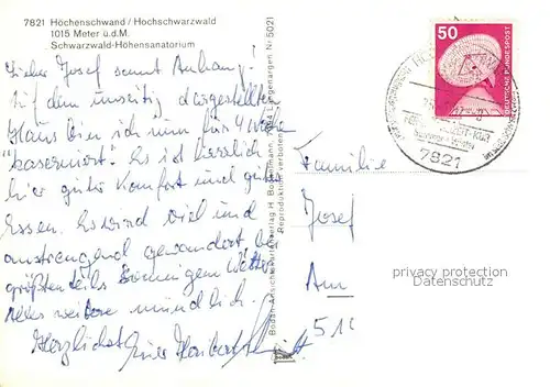 AK / Ansichtskarte Hoechenschwand Schwarzwald Hoehensanatorium Kat. Hoechenschwand