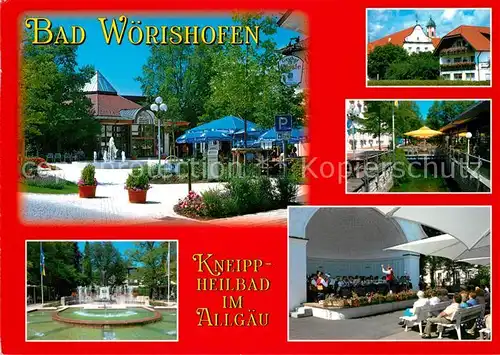 AK / Ansichtskarte Bad Woerishofen Kneipp Heilbad im Allgaeu Brunnen Konzertplatz Kat. Bad Woerishofen