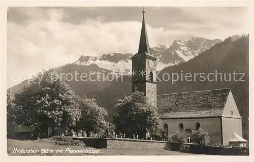 AK / Ansichtskarte Hinterstein Bad Hindelang Kirche mit Pfannhoelzer