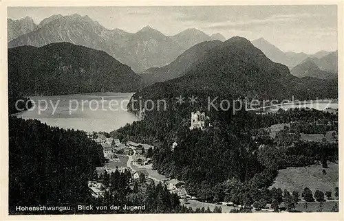 AK / Ansichtskarte Hohenschwangau Blick von der Jugend Kat. Schwangau