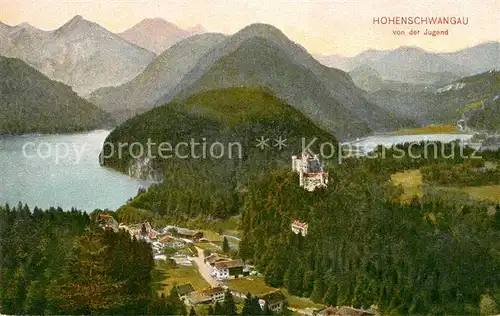 AK / Ansichtskarte Hohenschwangau Blick von der Jugend Kat. Schwangau