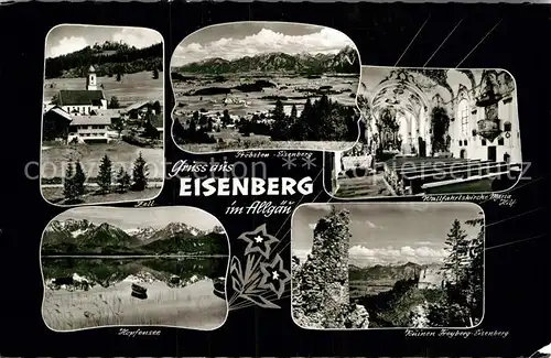 AK / Ansichtskarte Eisenberg Allgaeu Maria Hilf Hopfensee Ruinen Freyberg und Eisenberg  Kat. Eisenberg