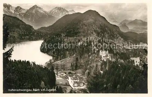 AK / Ansichtskarte Hohenschwangau Blick von der Jugend Kat. Schwangau