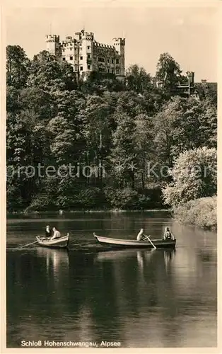 AK / Ansichtskarte Hohenschwangau Schloss Alpsee Kat. Schwangau