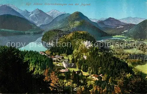 AK / Ansichtskarte Hohenschwangau Schlosspanorama Kat. Schwangau