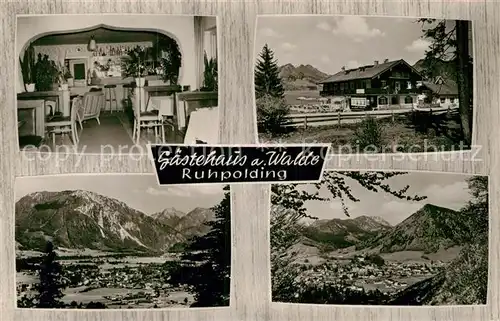 AK / Ansichtskarte Ruhpolding Gasthaus am Walde Gastraum Panorama  Kat. Ruhpolding