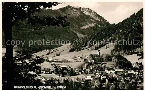 AK / Ansichtskarte Ruhpolding Teilansicht Hochfelln Kat. Ruhpolding