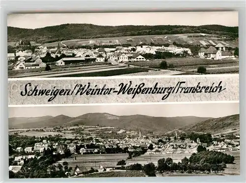 AK / Ansichtskarte Weissenburg Elsass Panorama mit Schweigen Kat. Wissembourg