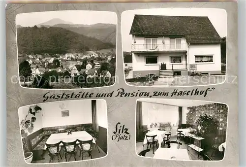 AK / Ansichtskarte Silz Pfalz Panorama Gaststaette zum Haselhof Gaststube Kat. Silz