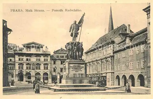 AK / Ansichtskarte Praha Prahy Prague Mala Strana Pomnik Radeckeho Kat. Praha