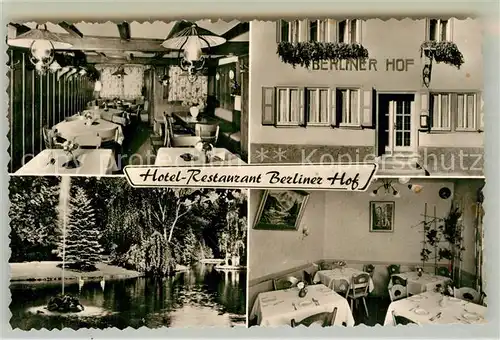 AK / Ansichtskarte Orb Bad Hotel Restaurant Pension Berliner Hof Kat. Bad Orb