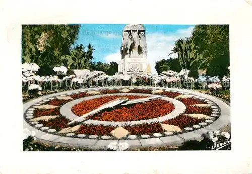 AK / Ansichtskarte Alger Algerien Monument aux Morts Horloge florale