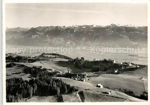 AK / Ansichtskarte St Anton Altstaetten mit Rheintal und Vorarlberge Fliegeraufnahme Kat. Anton St.