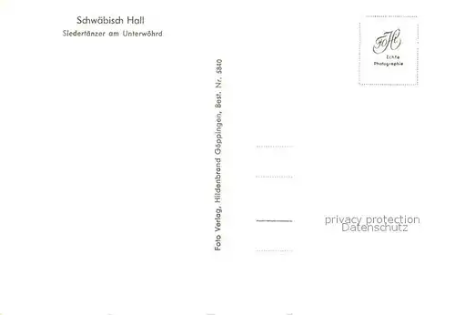 AK / Ansichtskarte Schwaebisch Hall Siedertaenzer am Unterwoehrd Kat. Schwaebisch Hall