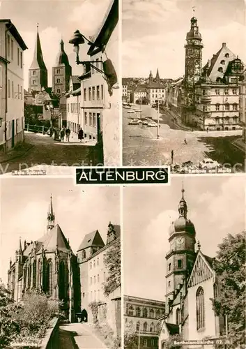 AK / Ansichtskarte Altenburg Thueringen Rote Spitzen Doppelturm Wahrzeichen Rathaus Marktplatz Kirche Kat. Altenburg