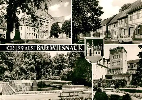 AK / Ansichtskarte Bad Wilsnack Teilansichten Puschkin Kurhaus Kurpark Teich Kat. Bad Wilsnack