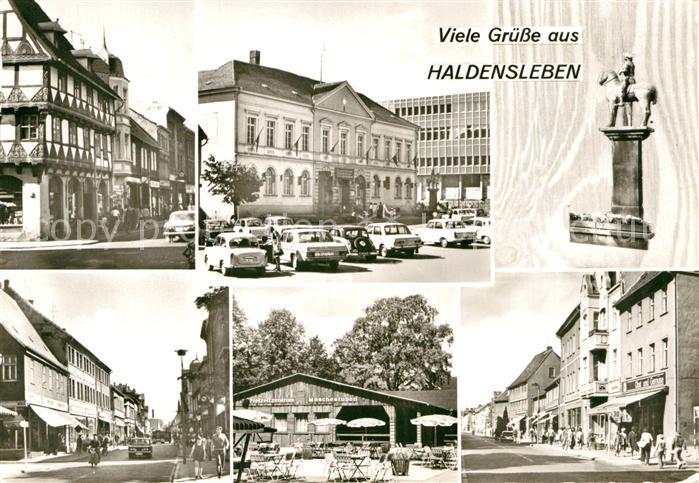 AK / Ansichtskarte Haldensleben Teilansichten Innenstadt Denkmal Kat
