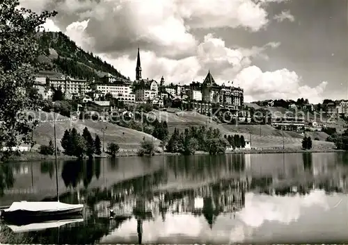 AK / Ansichtskarte St Moritz GR Blick ueber den Moritzersee Kat. St Moritz