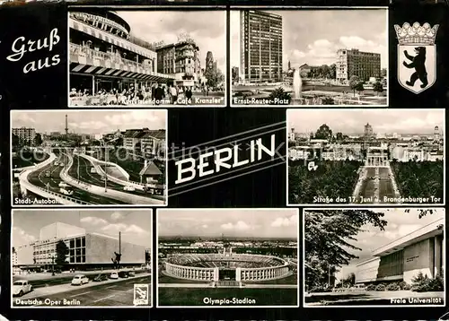 AK / Ansichtskarte Berlin Olympia Stadion Deutsche Oper Ernst Reuter Platz  Kat. Berlin