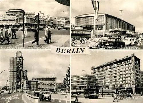 AK / Ansichtskarte Berlin Bahnhof Zoo Kurfuerstendamm Gedaechtniskirche  Kat. Berlin