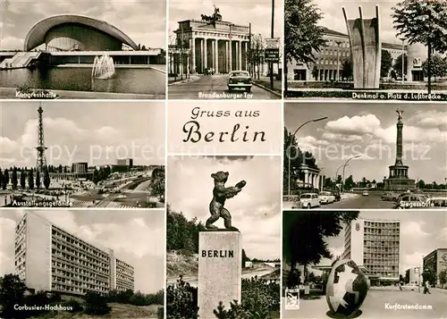 AK / Ansichtskarte Berlin Siegessaeule Brandenburger Tor Ausstellungsgelaende  Kat. Berlin