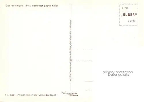 AK / Ansichtskarte Oberammergau Passionstheater gegen Kofel Kat. Oberammergau