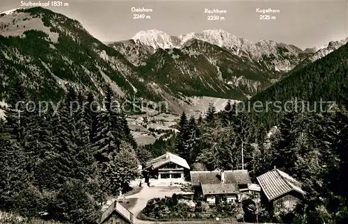 AK / Ansichtskarte Hinterstein Bad Hindelang Alpen Cafe Horn