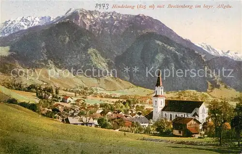 AK / Ansichtskarte Hindelang Teilansicht Kirche  Kat. Bad Hindelang