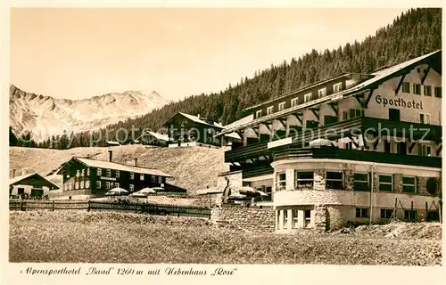 AK / Ansichtskarte Hindelang Alpensporthotel Baad mit Nebenhaus Rose Kat. Bad Hindelang